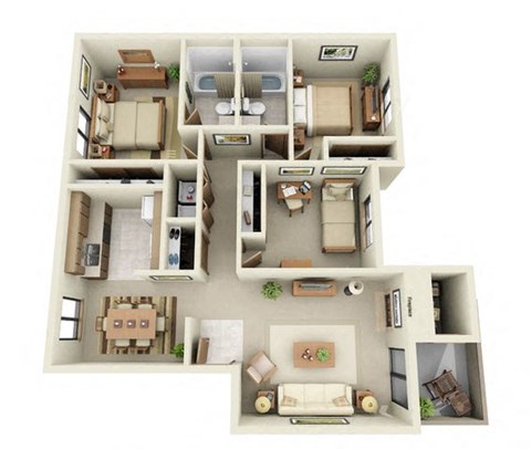 The Endeavor Three Bedroom Floor plan at Mariner's Glen in Port Orchard, WA